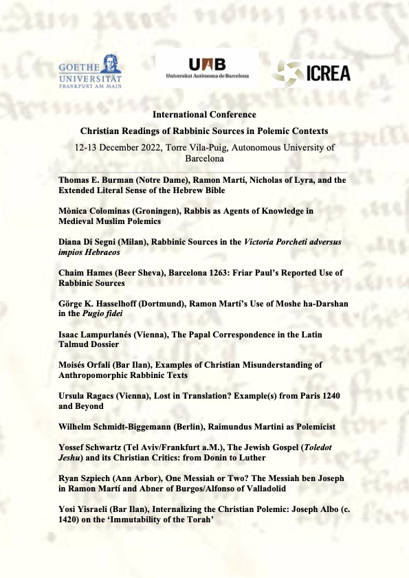 Christian Readings of Rabbinic Sources in Polemic Contexts