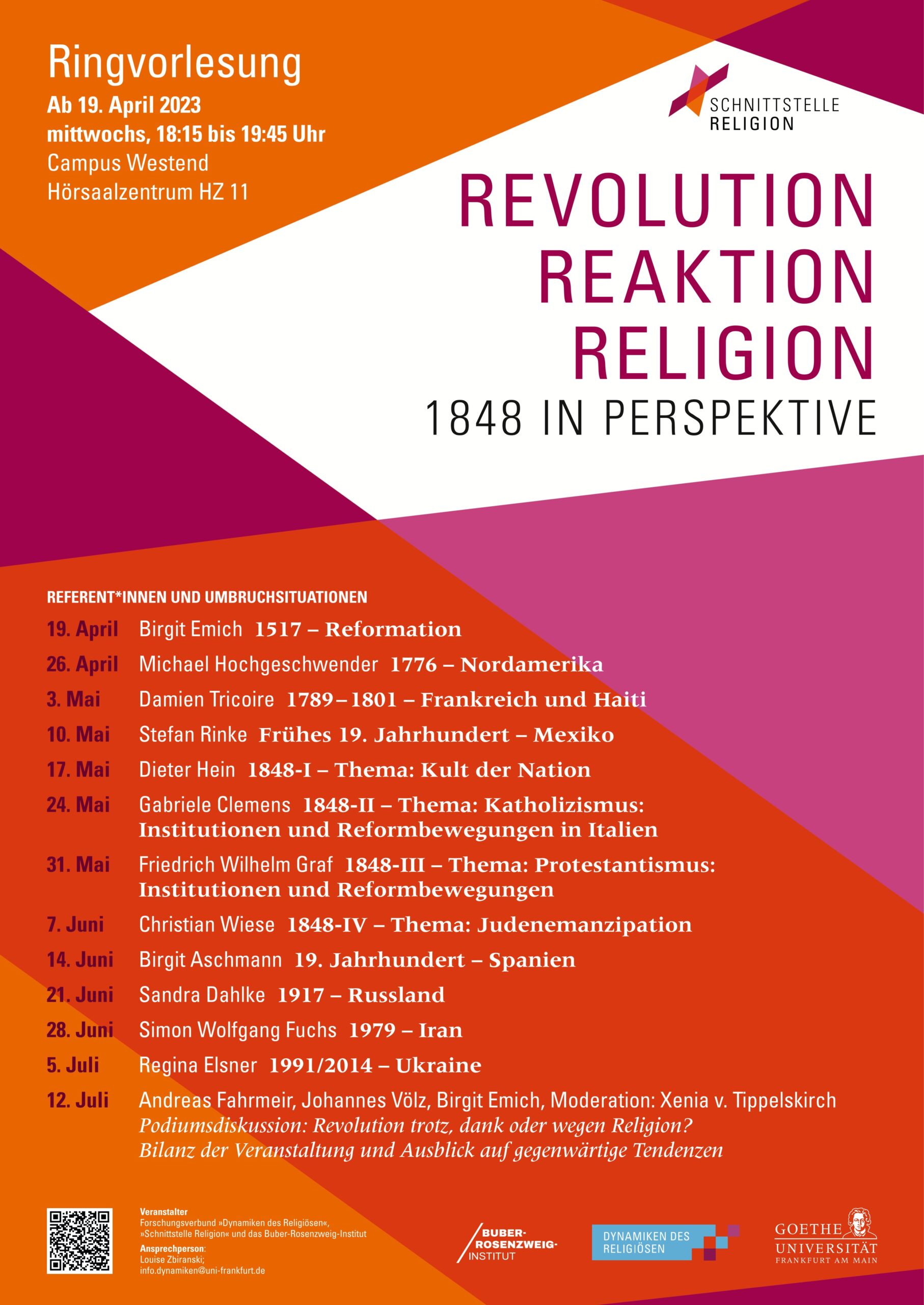 Die Amerikanische Revolution als religiöse Bewegung. Vortrag von Prof. Dr. Michael Hochgeschwender (Ringvorlesung 1848)