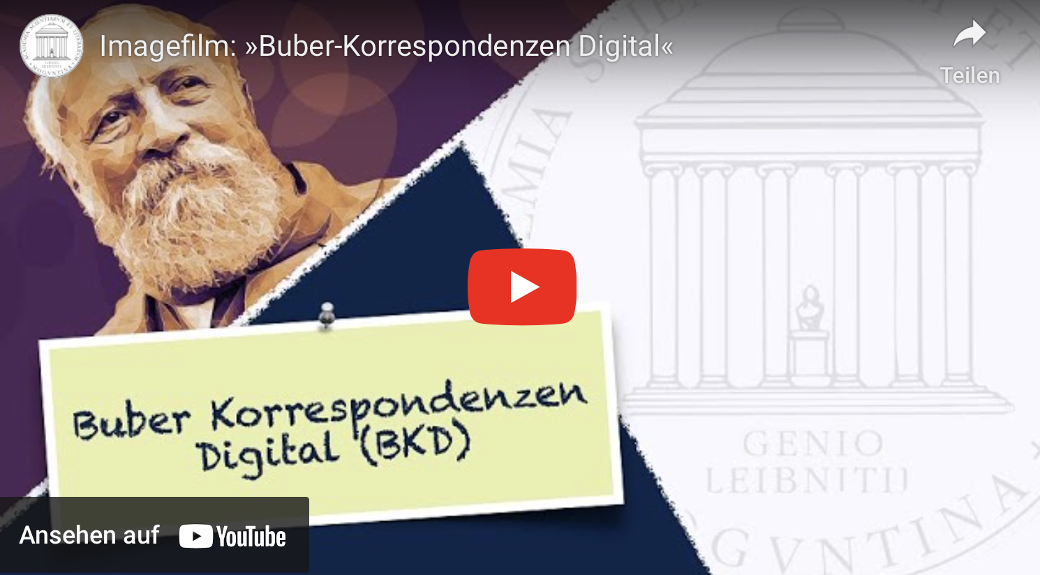 Kurz vorgestellt: Das Projekt „Buber-Korrespondenzen digital“